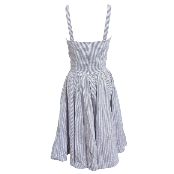 The Trashy Diva Apple Tart Dress Seersucker Ruffle Bust Size 4 Swing Dress - Picture 4 of 11